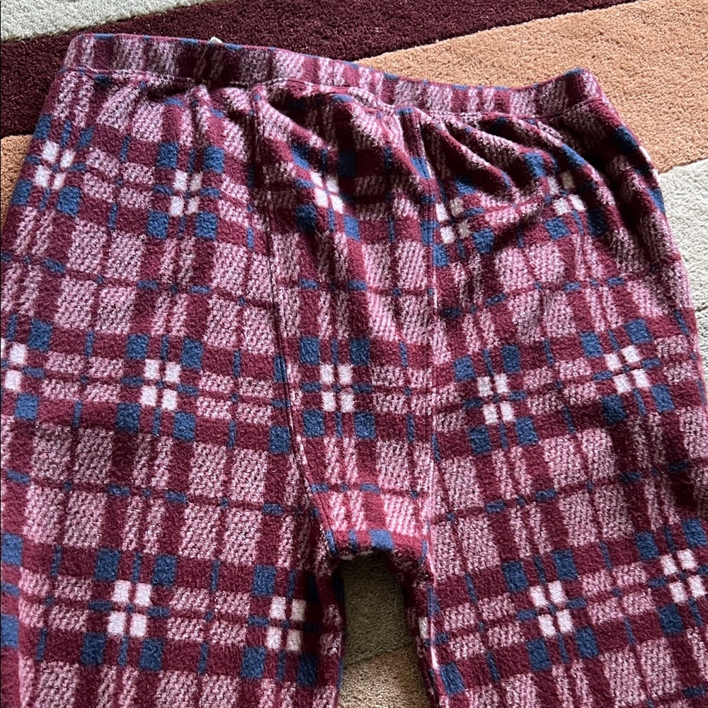 THE GREAT. Red and Blue Plaid Pajama Pants - Picture 6 of 8